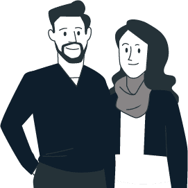 illustration of a couple